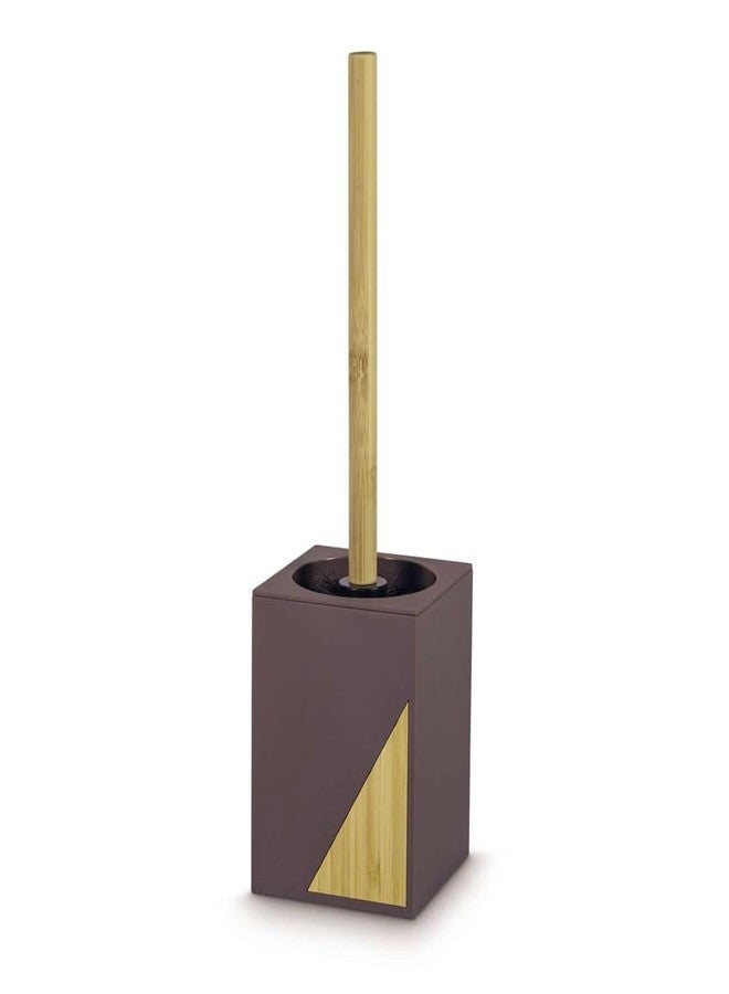 Freelance Portofino ABS Toilet Cleaning Brush with Holder Stand - New Brown - Hygienic Commode/Toilet Brush Cleaner Set - Compact Stand, Ideal for Cleaning Bathroom Pot/Bowl/WC - Holder Included - Image 1